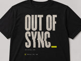 Tee - Out of Sync — T-shirt MOODLAG, vue 5, détail impression