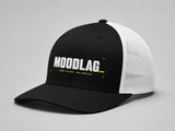 Trucker Cap - MoodLag_ Basic D — casquette trucker MOODLAG noire et blanche, vue 5, profil et arrière en maille