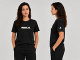 Tee - MoodLag_ Basic F — T-shirt MOODLAG noir, vue 5, porté femme