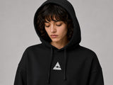 Hoodie - MoodLag_ Basic A — sweat à capuche MOODLAG noir, vue 7, capuche relevée et cordons plats