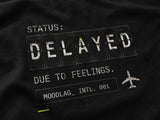 Tee - Status Delayed — T-shirt MOODLAG, vue 4, détail impression