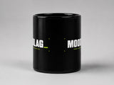 Mug - MoodLag_ Basic B — détail du logo MOODLAG sur le mug céramique noir