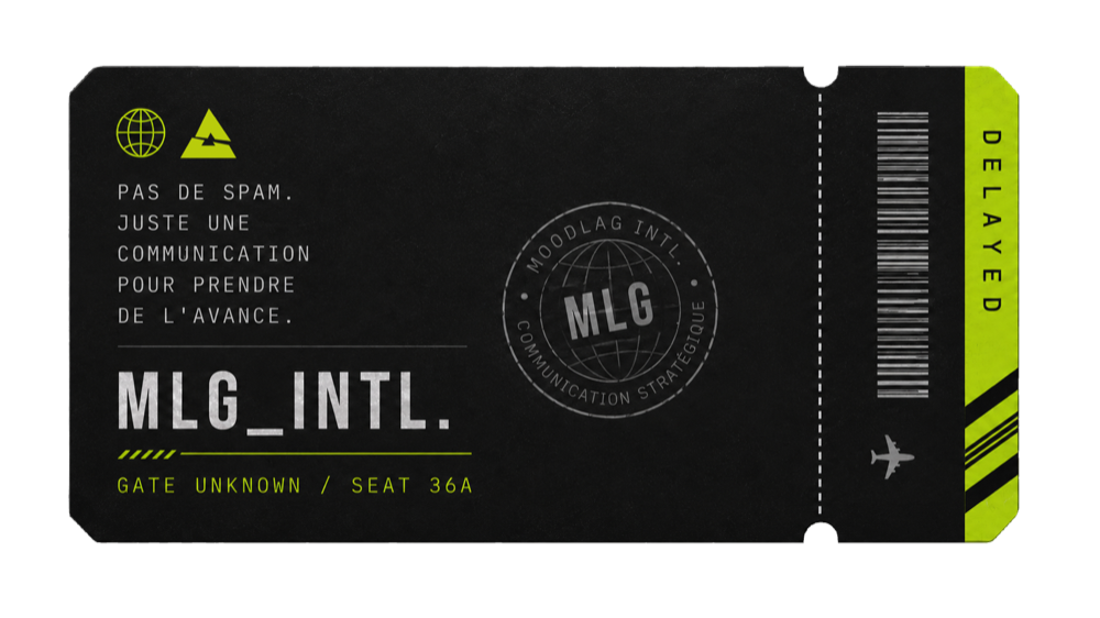MOODLAG_ INTL. — billet newsletter : pas de spam, juste une communication en avance